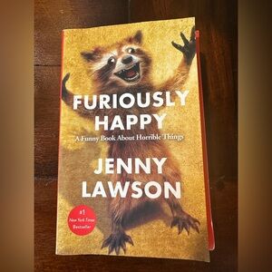 Furiously Happy by Jenny Lawson — Yellow & Brown Cover